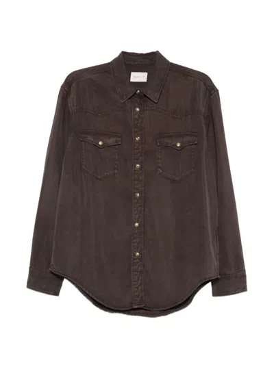 Gant Western-style Press-stud Shirt In Brown