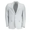 Gant White Cotton Men Jacket In Gray
