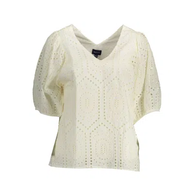 GANT WHITE COTTON WOMEN T-SHIRT