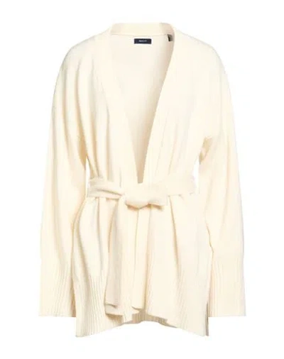 Gant Woman Cardigan Cream Size L Wool, Cashmere In White