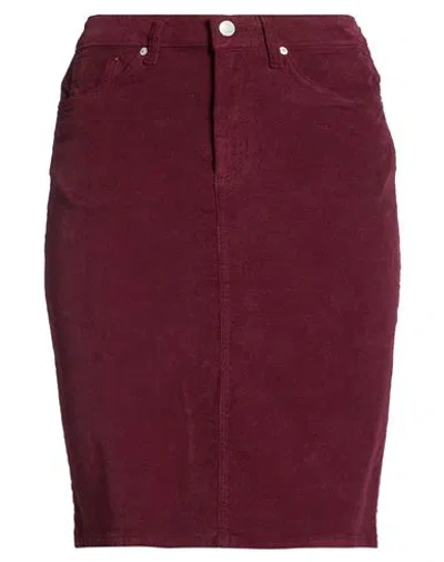 Gant Woman Mini Skirt Burgundy Size 14 Cotton, Elastane In Brown