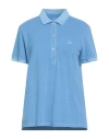 Gant Woman Polo Shirt Light Blue Size M Cotton