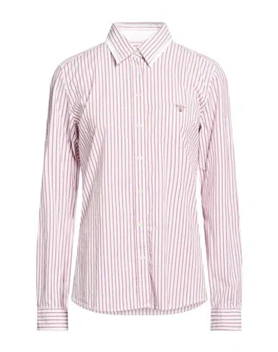 Gant Woman Shirt Brick Size 8 Cotton, Elastane In Pink