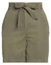 Gant Woman Shorts & Bermuda Shorts Military Green Size 6 Lyocell, Cotton