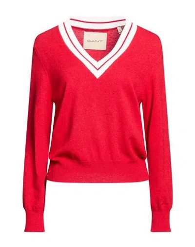 Gant Woman Sweater Red Size L Viscose, Polyamide, Wool, Cashmere, Polyester