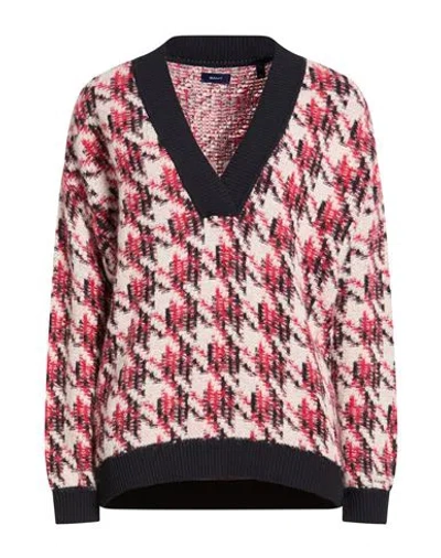 Gant Woman Sweater Red Size M Synthetic Fibers, Wool, Alpaca Wool, Cotton, Cashmere In Multi