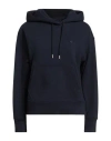 Gant Woman Sweatshirt Navy Size L Cotton, Elastane In Blue