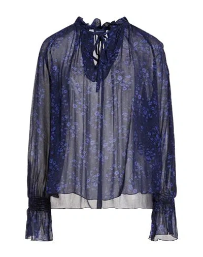 Gant Woman Top Midnight Blue Size 12 Viscose