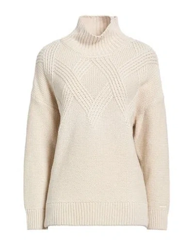 Gant Woman Turtleneck Beige Size Xxl Wool, Cotton In White