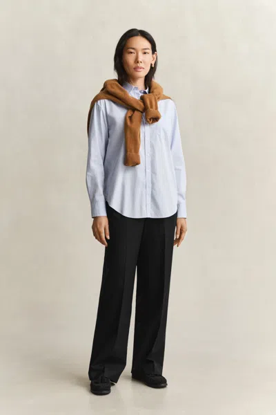 Gant Wool Blend Pants In Black