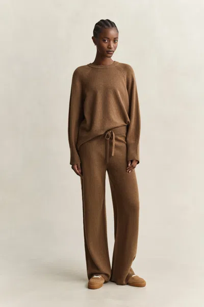 Gant Wool Cashmere Blend Pants In Warm Khaki