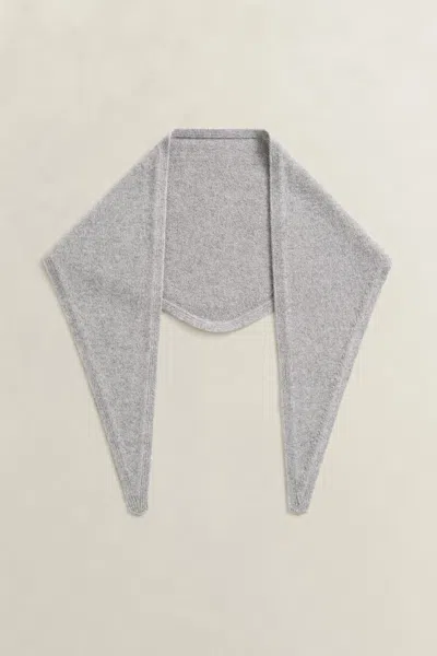 Gant Wool Cashmere Triangle Scarf In Gray