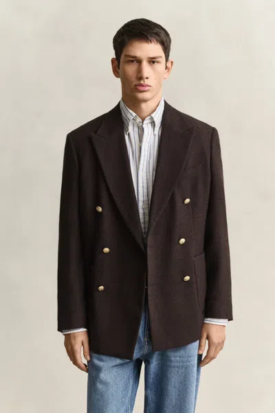 Gant Wool Club Blazer In Brown