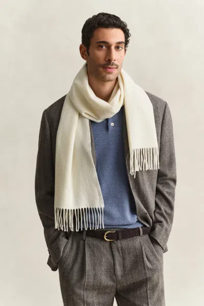Gant Wool Scarf In White