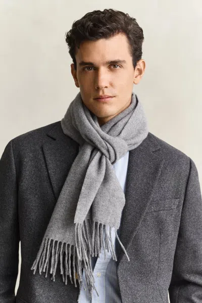 Gant Wool Scarf In Gray