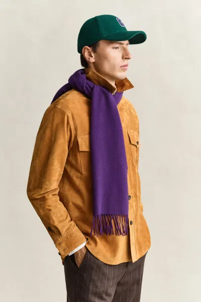 Gant Wool Scarf In Purple
