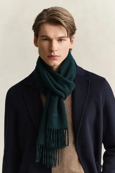 Gant Wool Scarf In Green