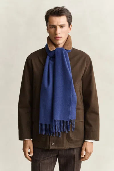 Gant Wool Scarf In Blue