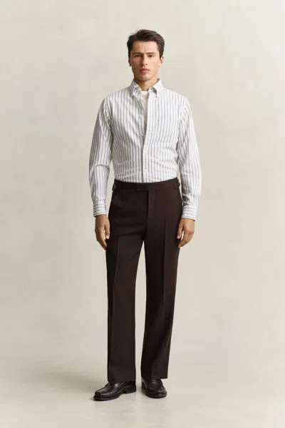 Gant Wool Suit Pants In Brown