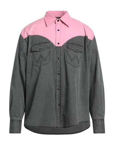 Gant X Wrangler Man Denim Shirt Grey Size 17 Cotton