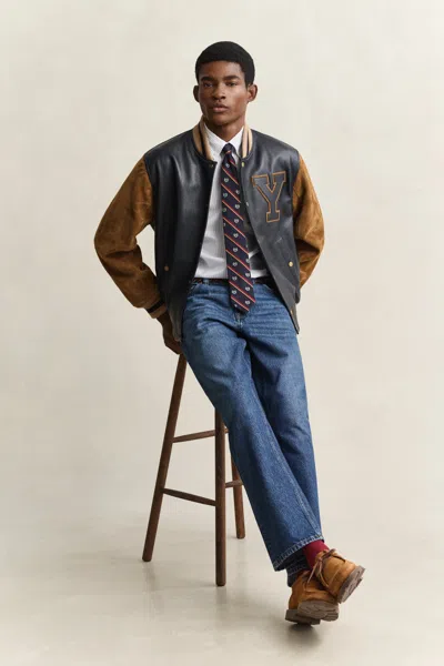 Gant X Yale Varsity Jacket In Navy