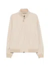 Gant Zip Bomber Jacket In Neutral