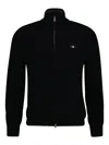 Gant Zip-up Cardigan In Black