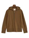 Gant Zip-up Hooded Jacket In Brown