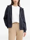 Gant Zip-up Hoodie In Blue