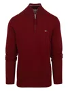 Gant Zip-up Wool Sweater In Red