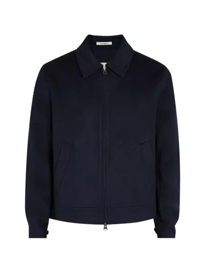 Gant Zip-up Bomber Jacket In Blue