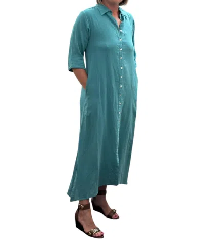 GANZ GAUZE MAXI DRESS & DUSTER IN TEAL