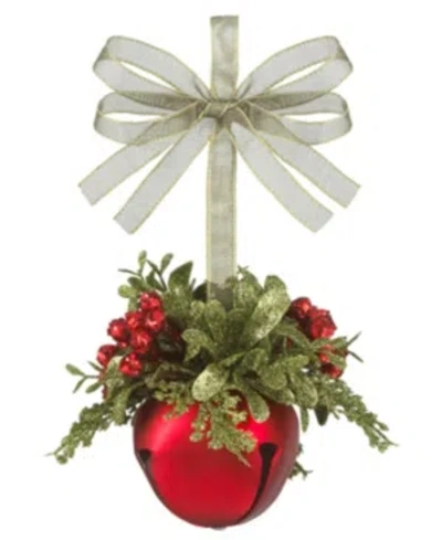Ganz Kissing Krystals Mistletoe Sleigh Bell Red
