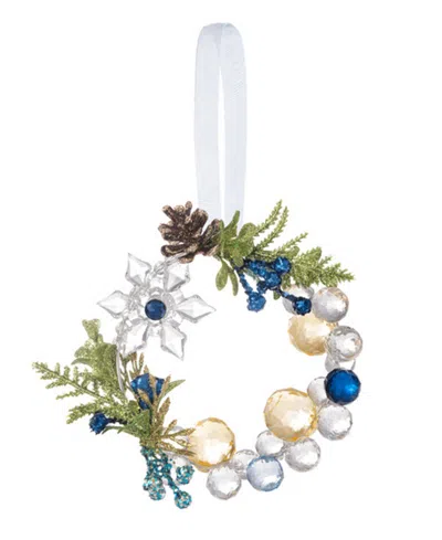 Ganz Kissing Krystals Snowflake Beaded Wreath Ornament In Multi