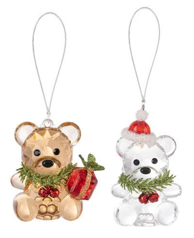 Ganz Kissing Krystals Teeny Holiday Teddies, Set Of 2 In Multi