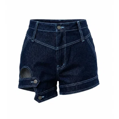 Gao Republic Women's Denim Shorts - Blue