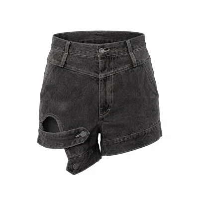 Gao Republic Women's Denim Shorts - Grey In Gray