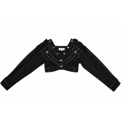 Gao Republic Women's Opera Crop Jacket - Black