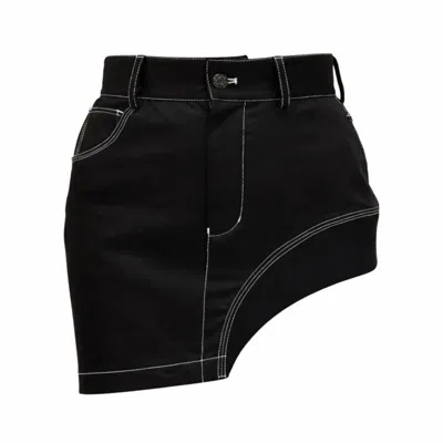 Gao Republic Women's Waterfall Mini Skirt - Black