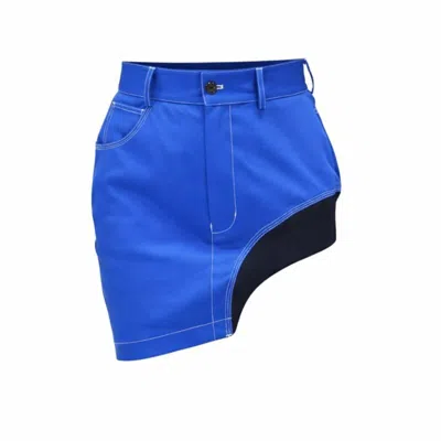 Gao Republic Women's Waterfall Mini Skirt - Blue