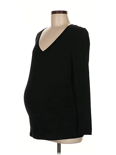 Pre-owned Gap - Maternity 3/4 Sleeve Top Black V Neck Tops