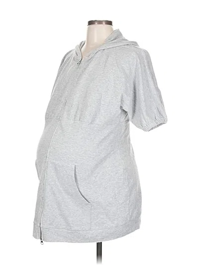 Pre-owned Gap - Maternity Zip Up Hoodie In Gray