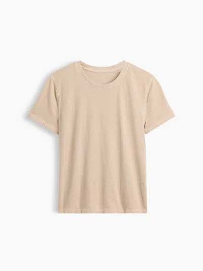 Gap 100% Cotton Authentic Shrunken T-shirt In Cobblestone Beige