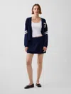 Gap 100% Cotton Mini Sweater Skort In Blue