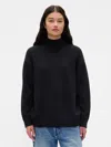 Gap 100% Cotton Oversized Mockneck Sweater In Black