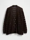 Gap 100% Cotton Oversized Pointelle Cardigan In Black
