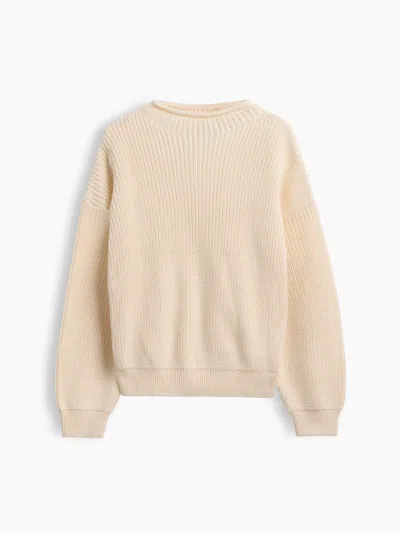 Gap 100% Cotton Oversized Rollneck Sweater In Neutral