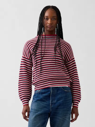 Gap 100% Cotton Oversized Rollneck Sweater In Pink