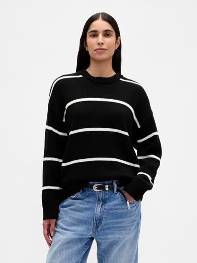 Gap 100% Cotton Oversized Sweater In Black