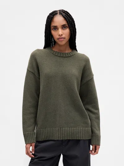 Gap 100% Cotton Oversized Sweater In Green